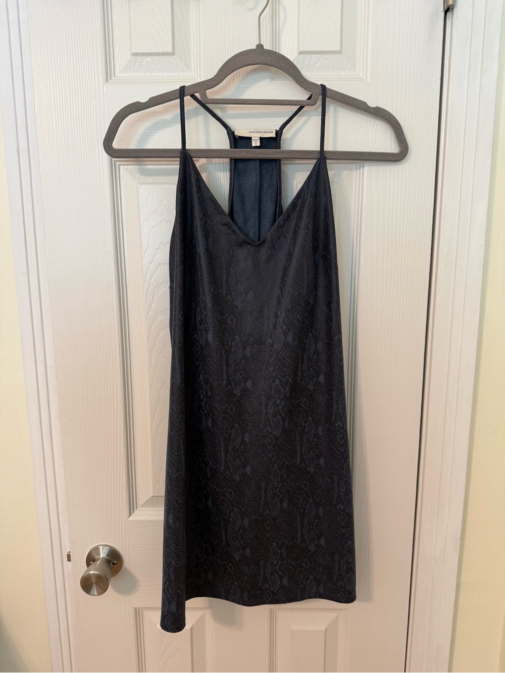 Lavender Brown Navy Blue Tank Top
